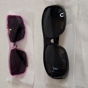 NIP Stylish Pink and Black Sunglasses Set